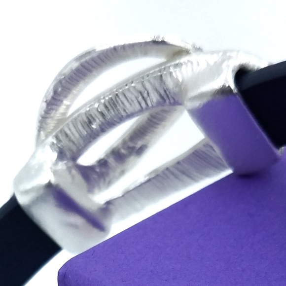 Leather Geometric Bracelet Bangle Clasp Blue - Picture 8 of 8